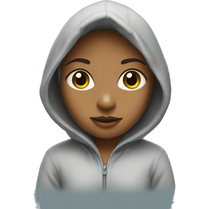 Girl in hoodie emoji