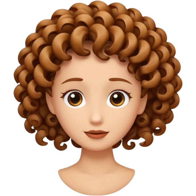 curly hair strand shaped like a spiral emoji