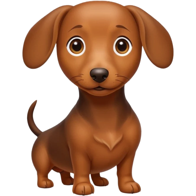 Sausage-shaped dog emoji