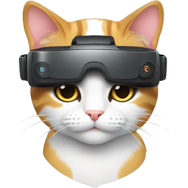 Cat with vr emoji