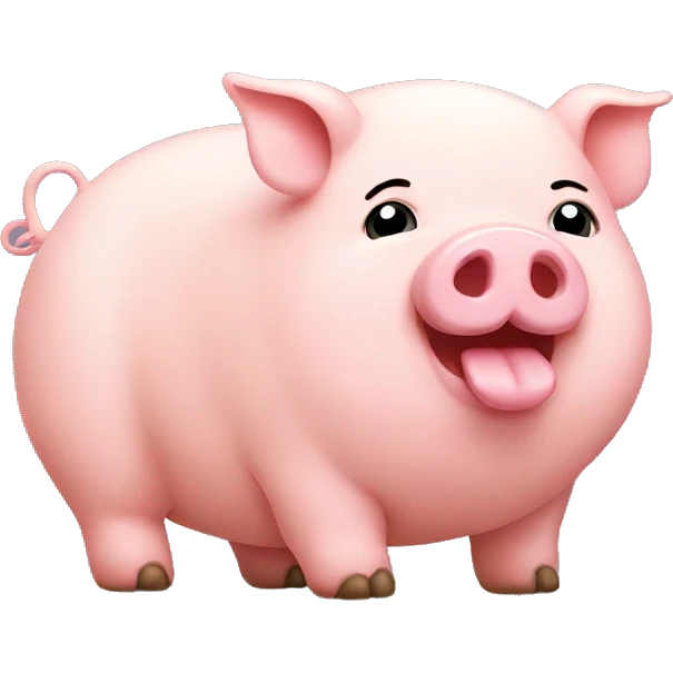 Chubby pig emoji