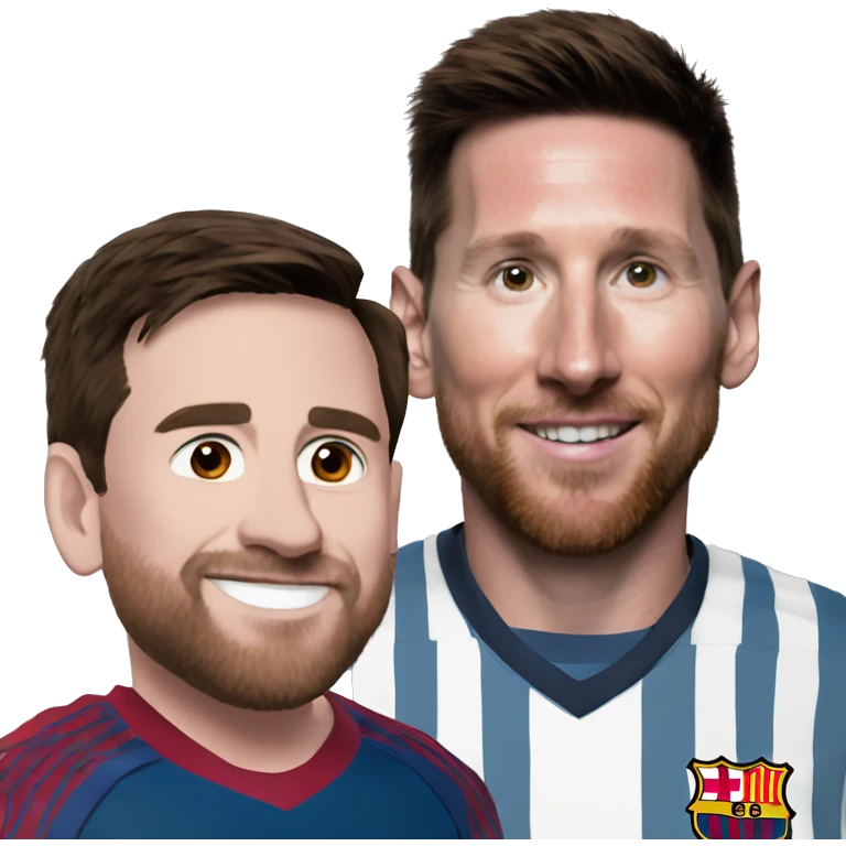 Messi with elon musc  emoji