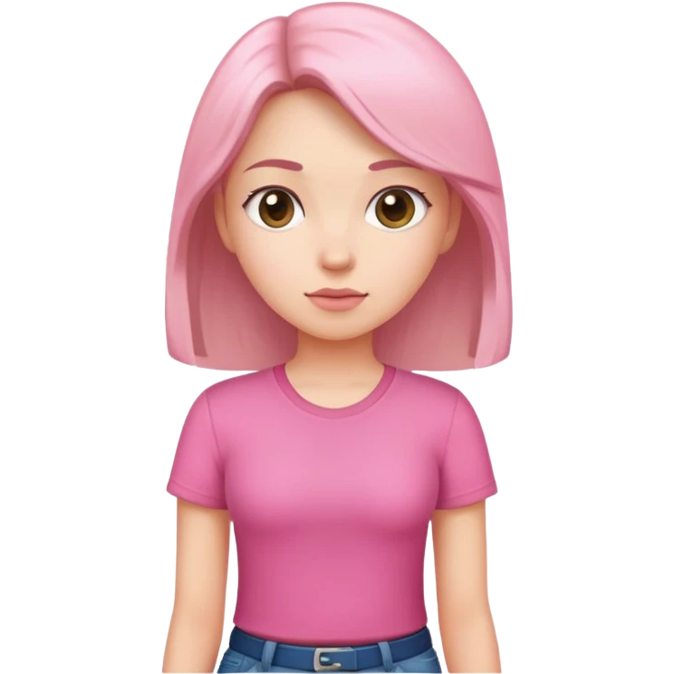 girl with pink shirt with hand on her hip emoji