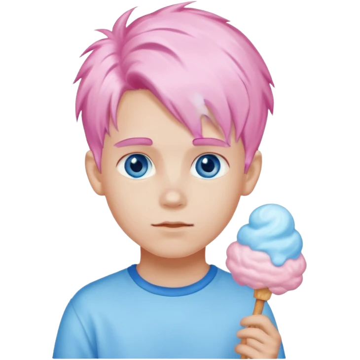 cotton candy haired boy emoji