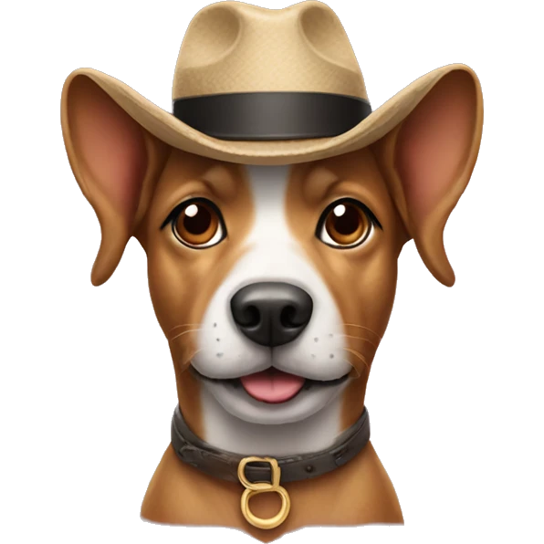 Dog with a hat emoji