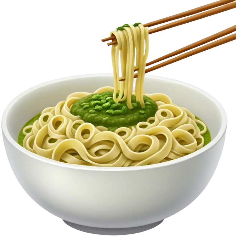 Noodle with pesto emoji