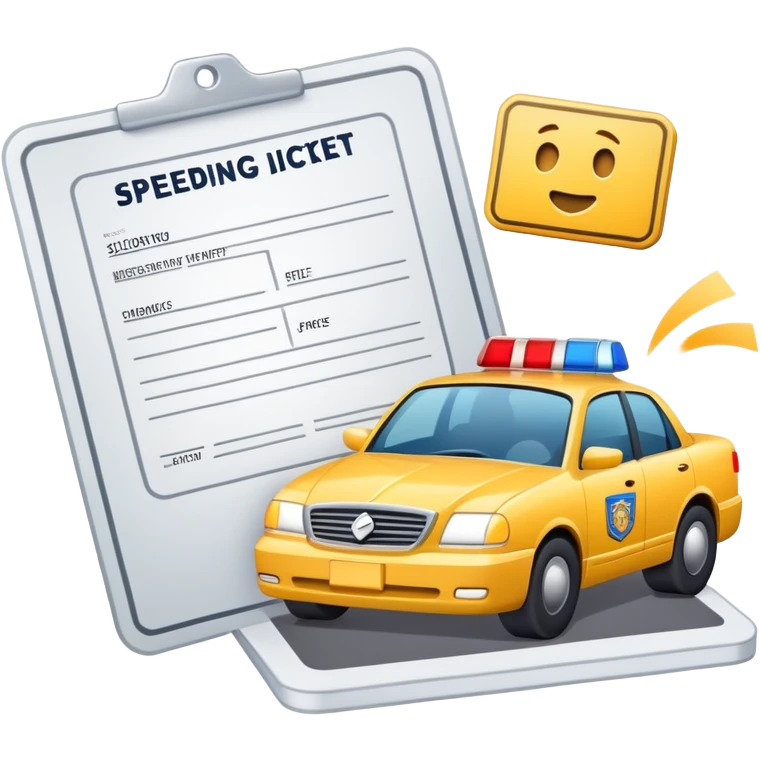 speeding fine emoji