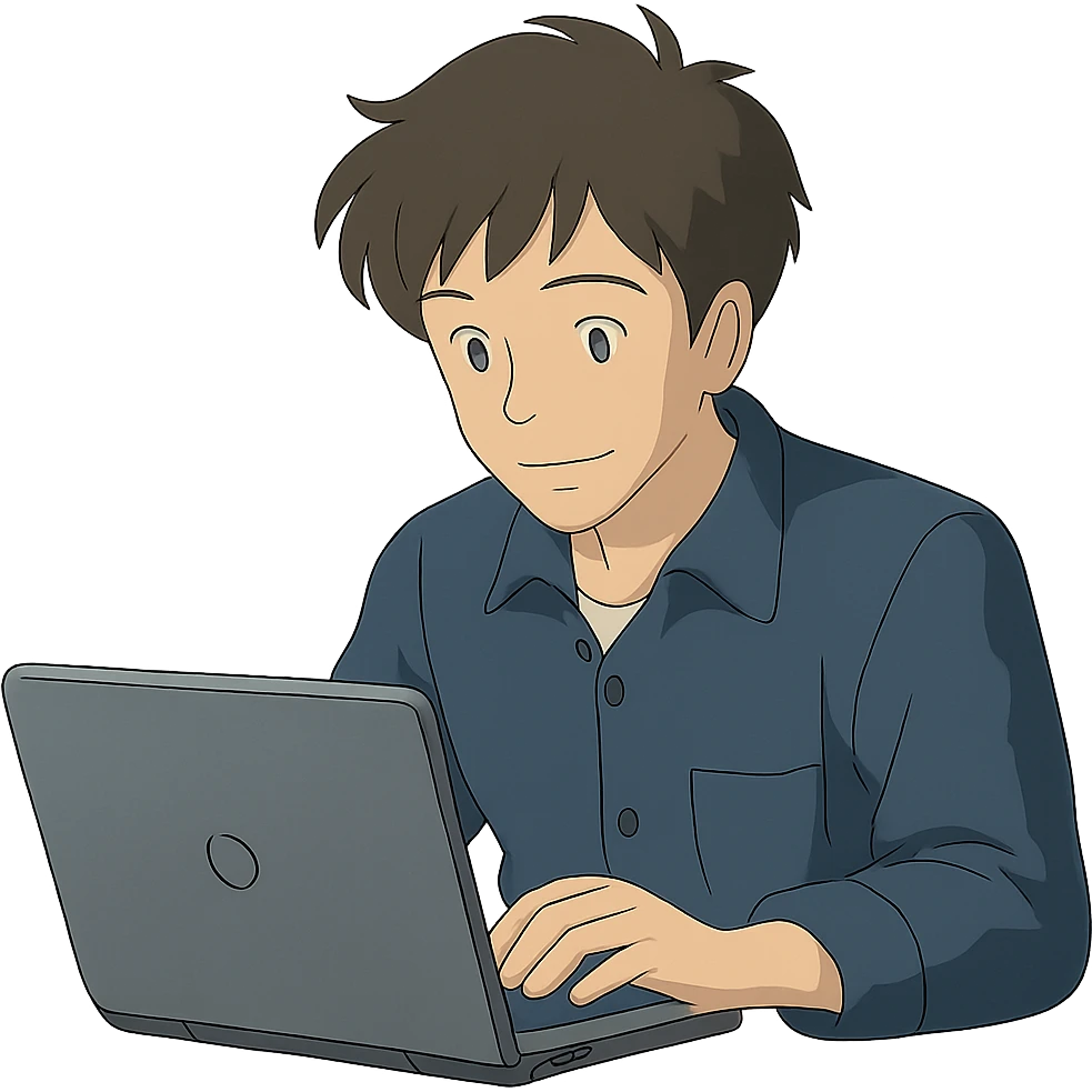 guy using laptop emoji