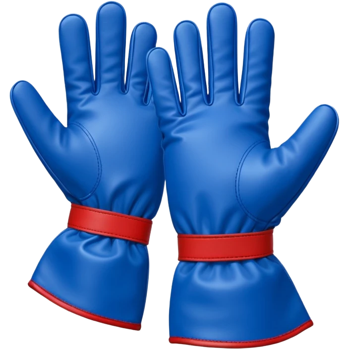 One Hand glove in blue (#00A3E0) and red (#F9423A)  emoji