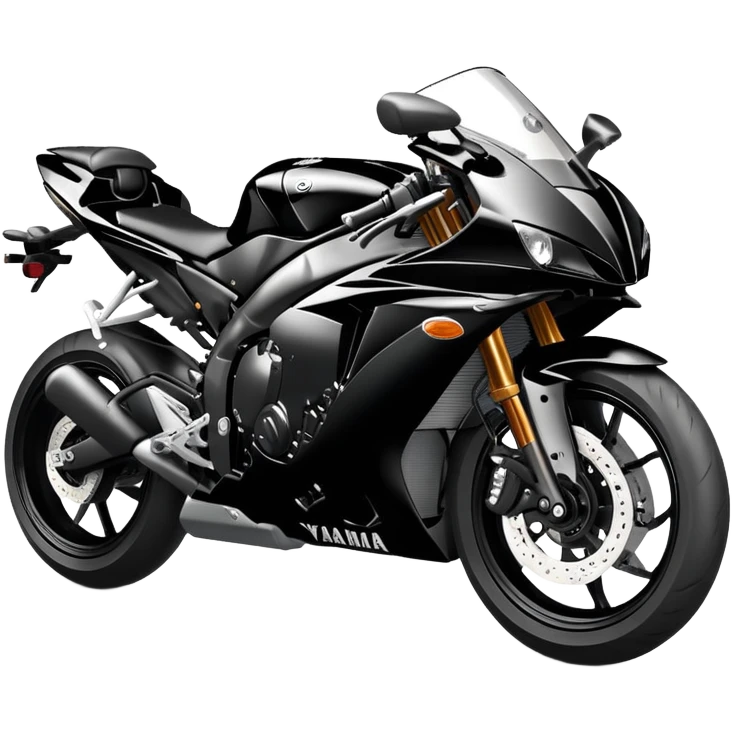 black yamaha r1 motorcycle emoji