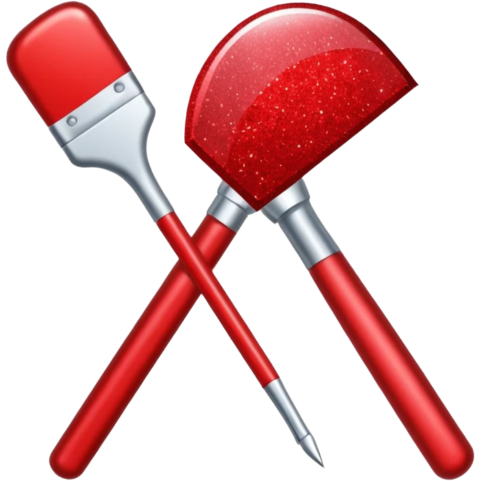 red glitter tool office emoji