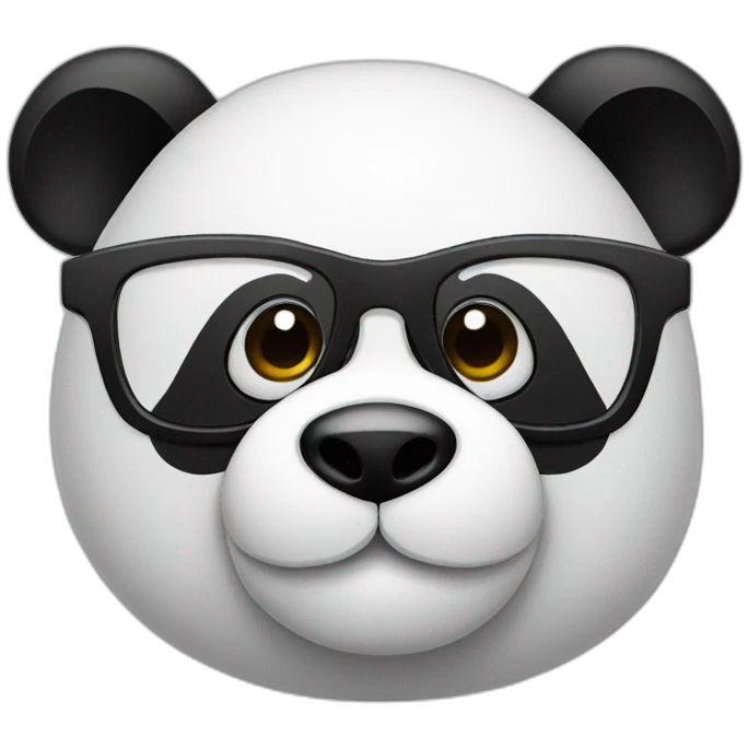Panda wearing glasses emoji