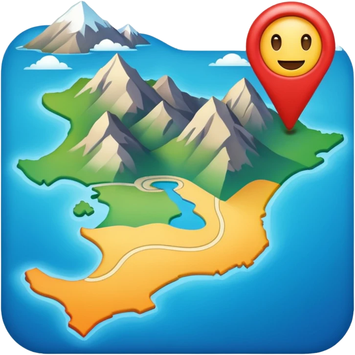 Map create the country  emoji
