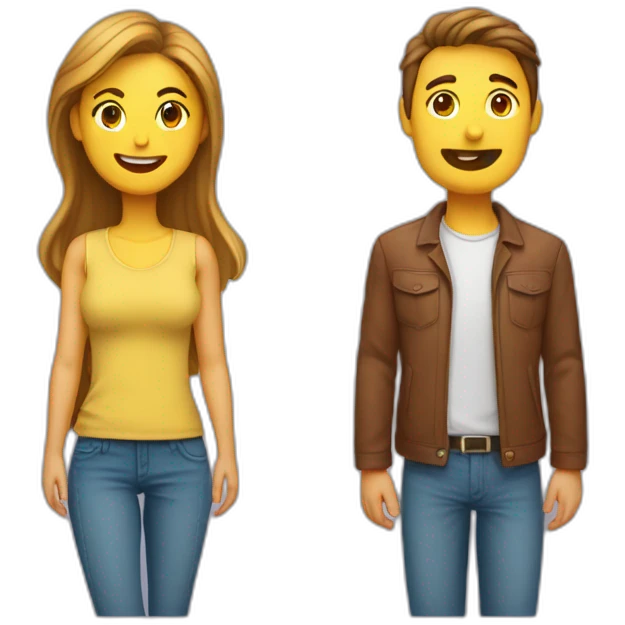 Un homme et femme qui s'embrassent emoji