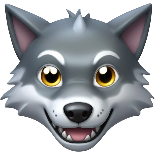 Shiny Wolf-Pokémon with a shark tail and a shark fin on back Full Body emoji