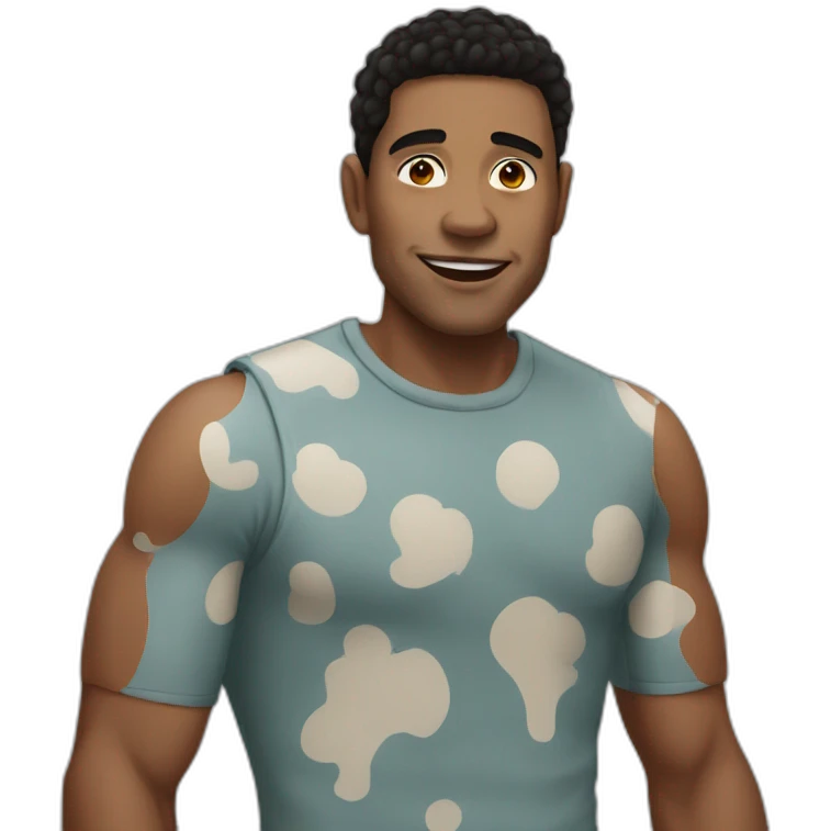 guy with vitiligo emoji
