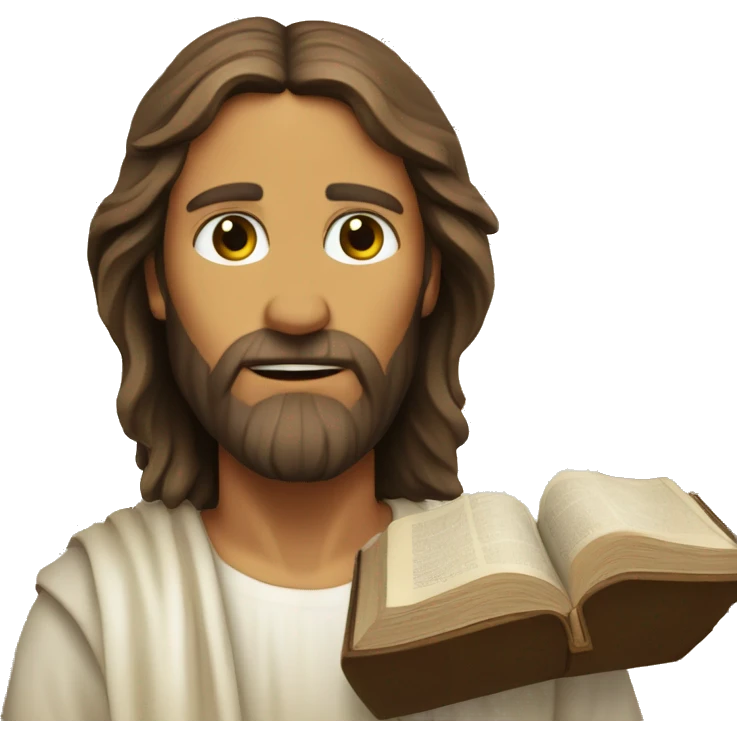    Jesus sur une bible emoji