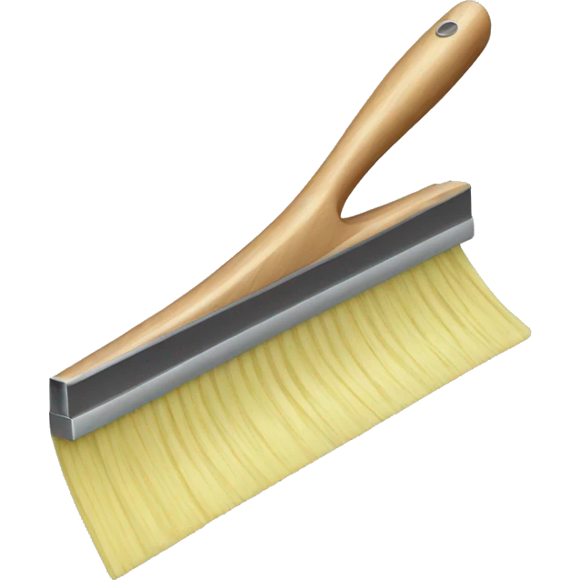 squeegee with long wooden handle emoji