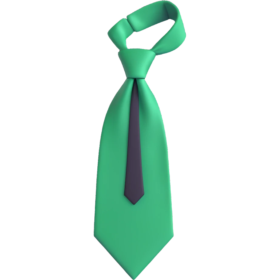 green scouts tie, simple, clear emoji