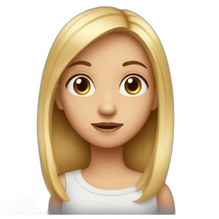 a girl with big eyes emoji