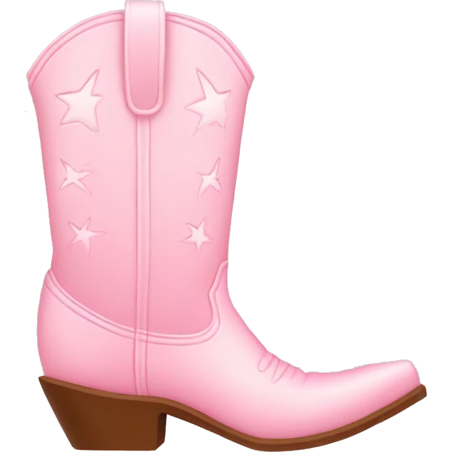 light pink cowboy boot emoji