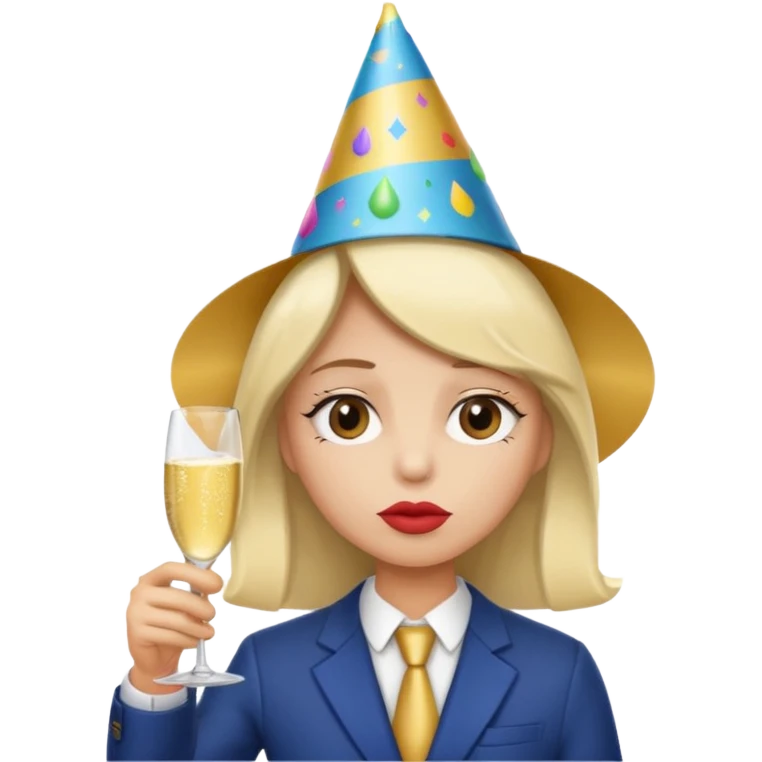Party emoji but sad emoji