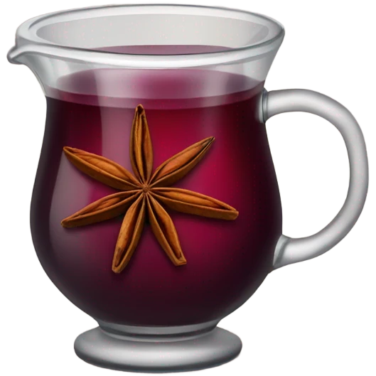 Mulled wine with star anise emoji