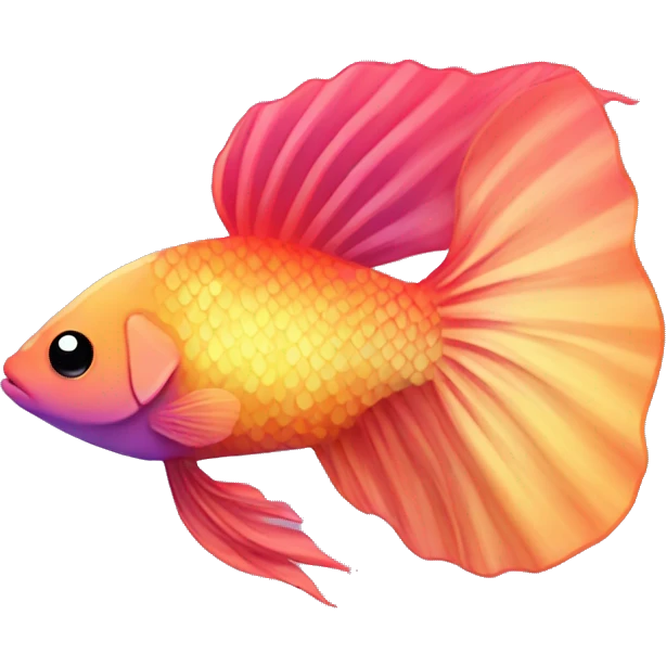 Sunset gradient beta fish emoji