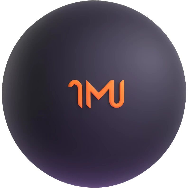 clean blue and white 3D spherical logo emoji