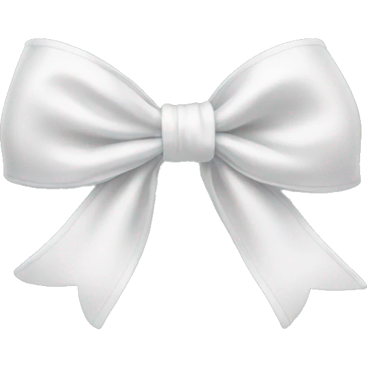 white satin bow emoji
