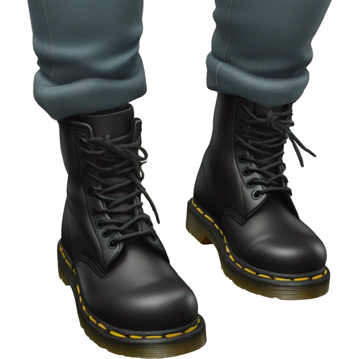 Doc Martens Shoes black emoji