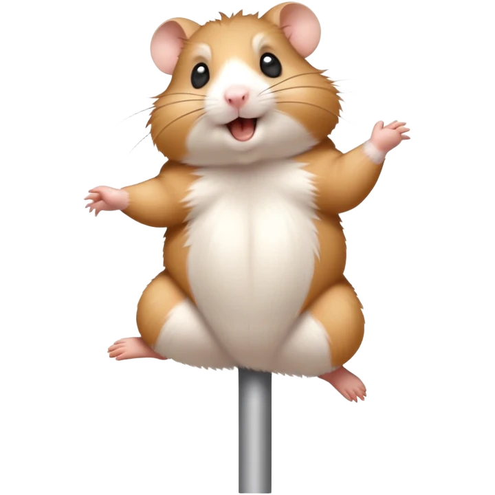 Hamster dancing on pole emoji