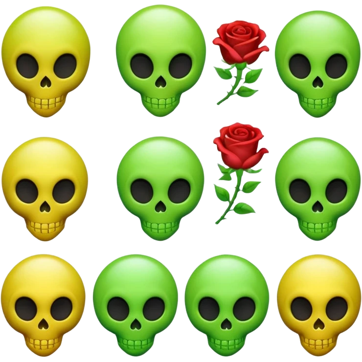 alien emoji ghost emoji skull emoji wet rose emoji laughing emoji emoji