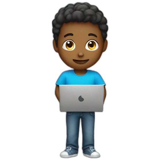 Boy with laptop emoji