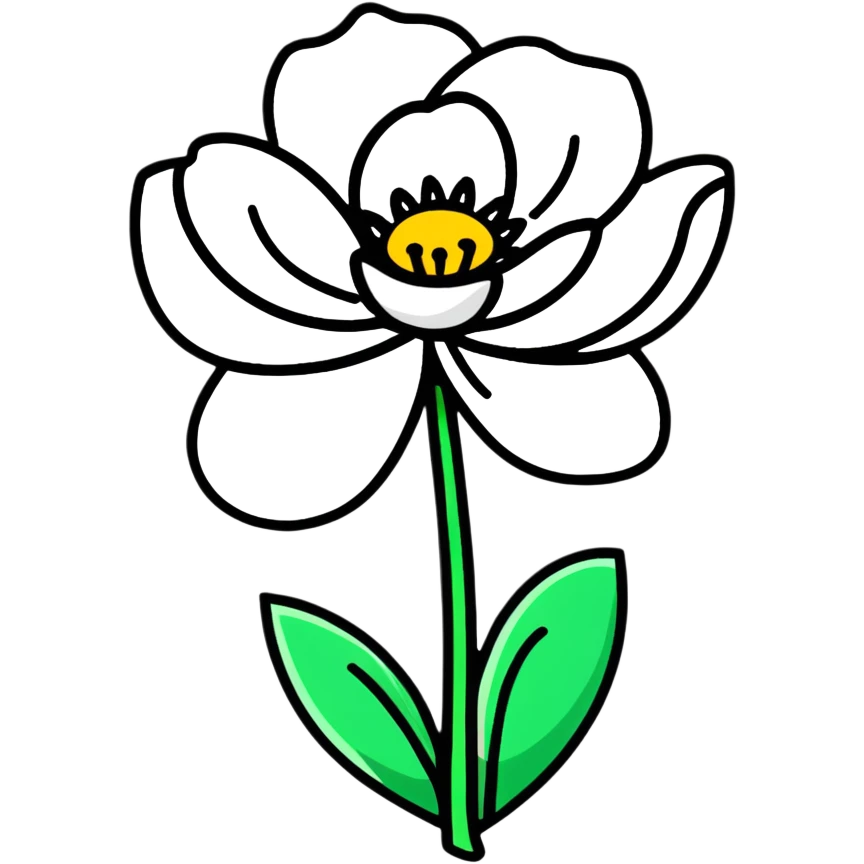 flower made of liquid emoji