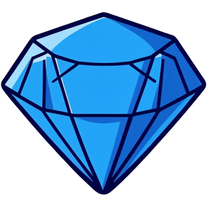 sapphire gemstone with facets emoji