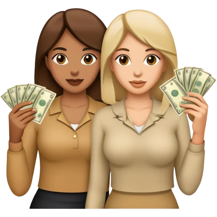 Women holding money  emoji