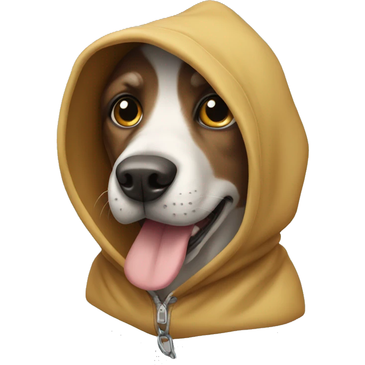 Dog wearing a hoode emoji