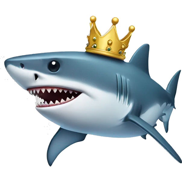 shark with a crown emoji