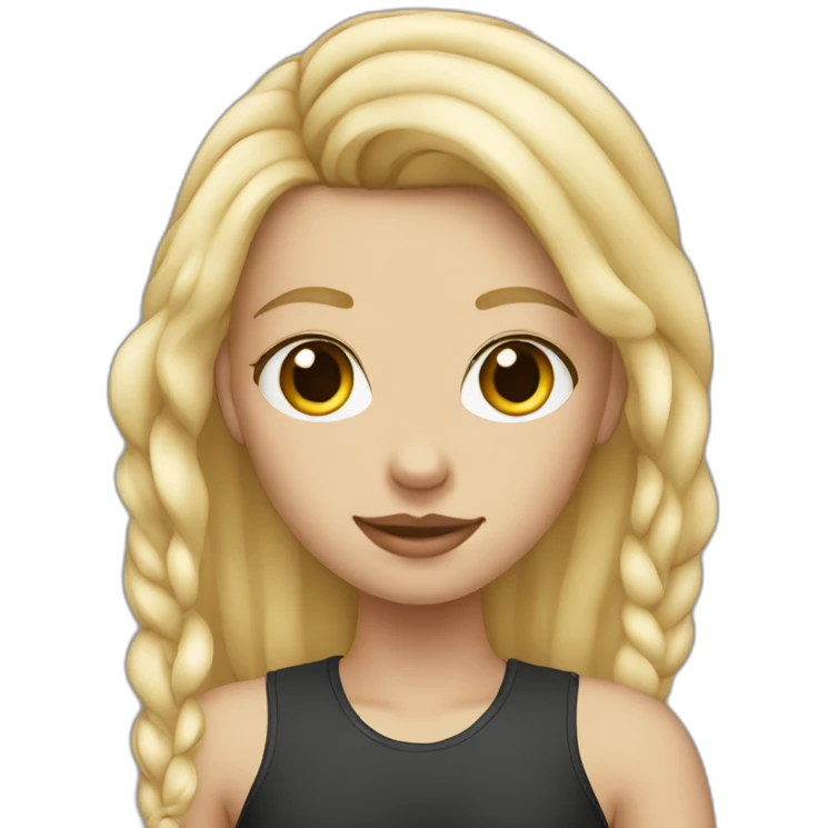 blonde white girl with piercings emoji