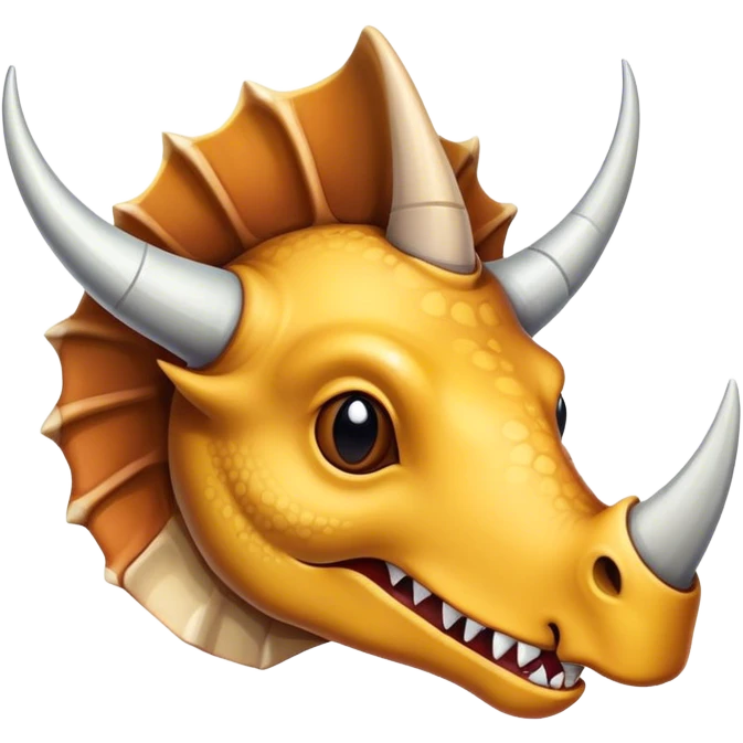 papers pierced with triceratops horn emoji