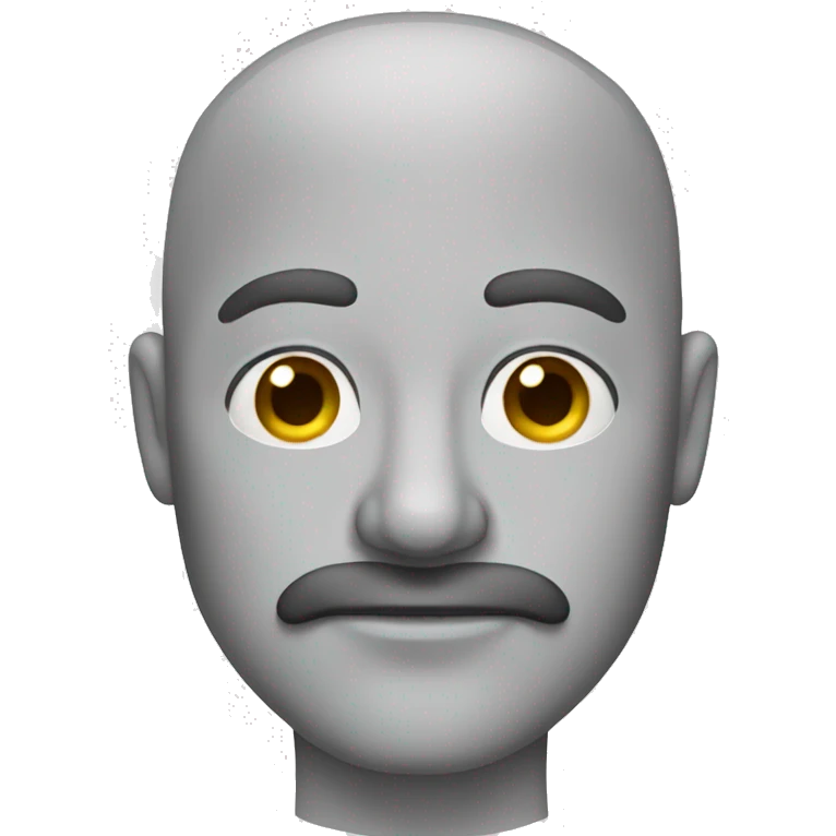 Man with moustache and he is bald emoji