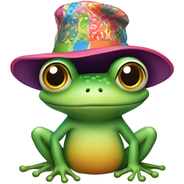 frog with hat  emoji