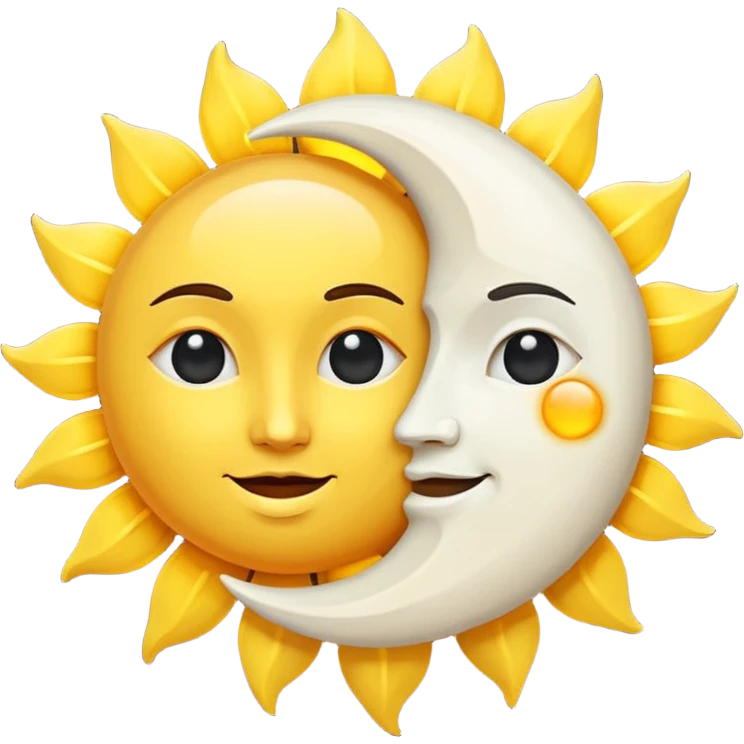 Sun and Moon emoji