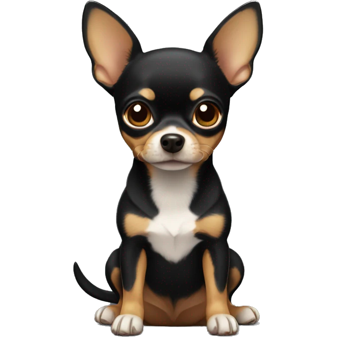 Black ans tan chihuahua  emoji