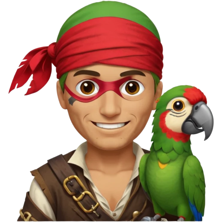 pirate and parrot emoji