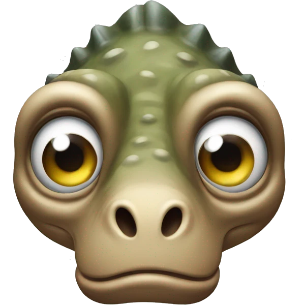 Dinosaur rolling eyes emoji