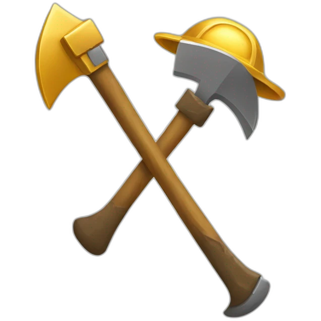 gold miner pickaxe emoji