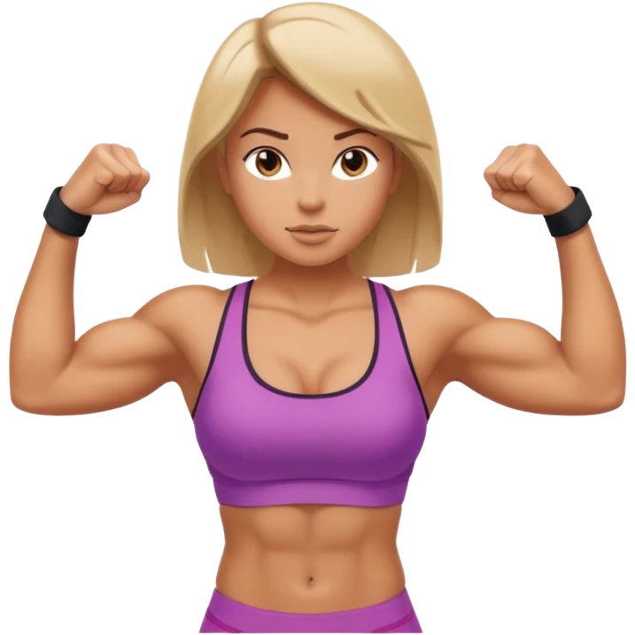 girl working out arms emoji