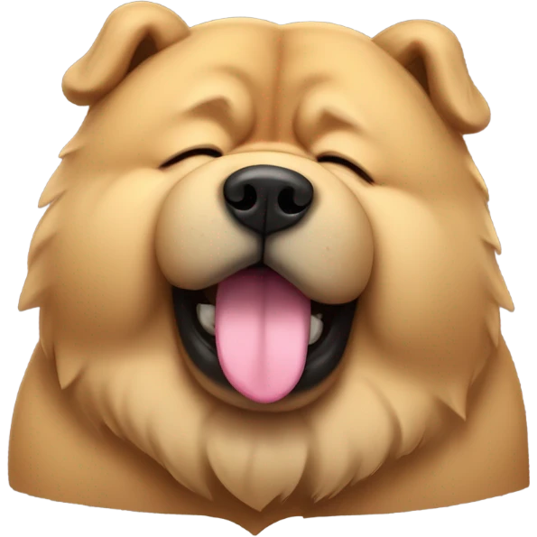 chow chow tired drooling emoji